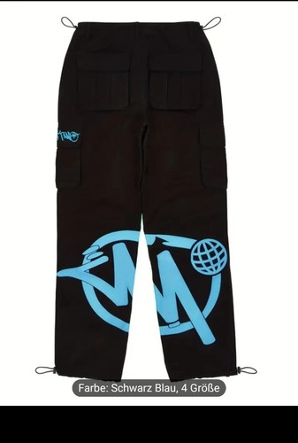 Schwarz blaue hose - schwarz,